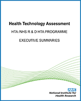 Cover of NIHR Health Technology Assessment programme: Executive Summaries